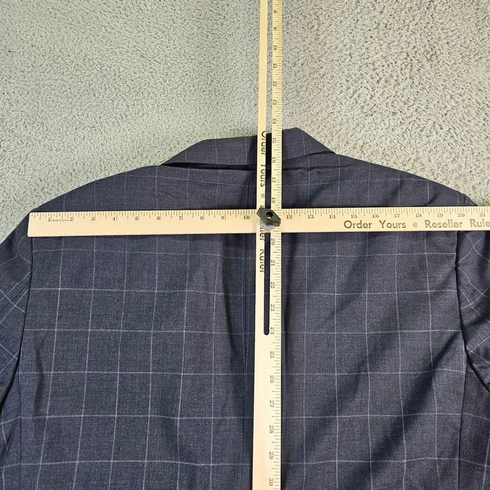 Jos. A. Bank Suit Jacket Mens 48R Gray Check 100% Wool Gordon Classic Fit